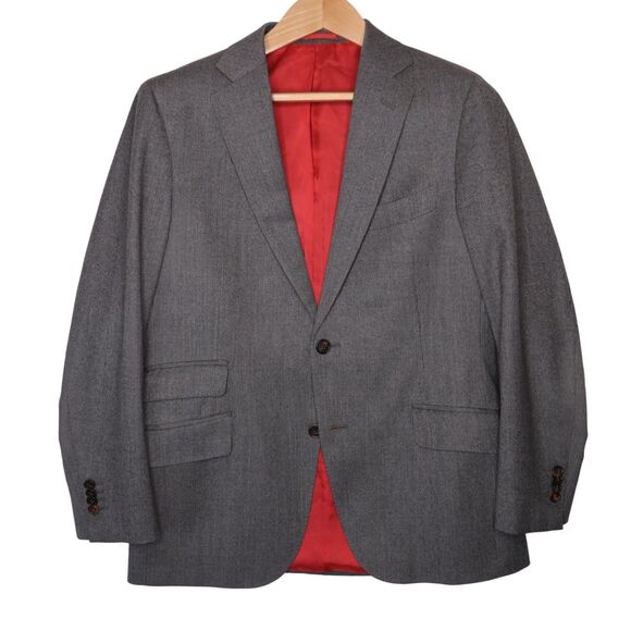 Suitsupply Men's 38S Vitale Barberis Canonico Wool Blazer Sport Coat Jacket Gray - Picture 1 of 16